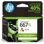 Cartucho de Tinta HP 667XL Colorido Advantage de Alto Rendimento Original
