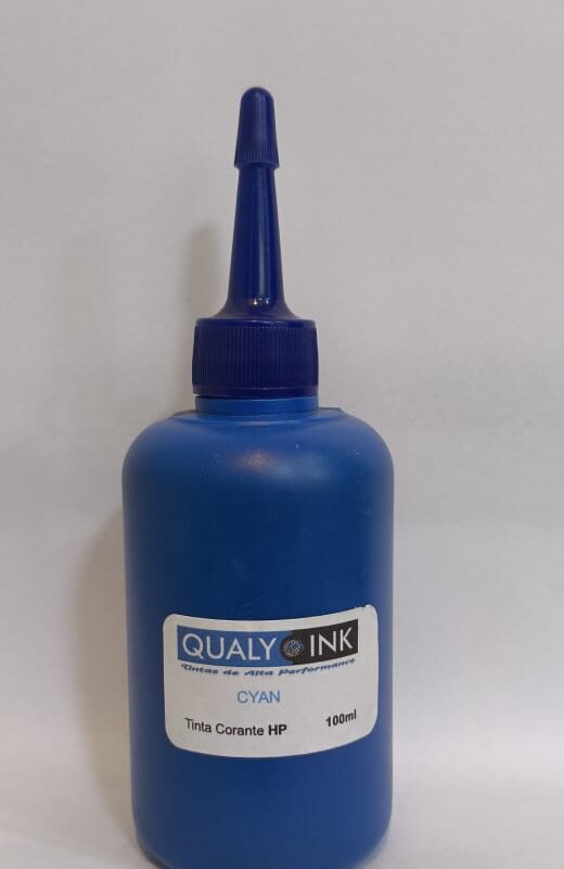 Tinta HP Ciano Corante Compatível – Frasco 100ml