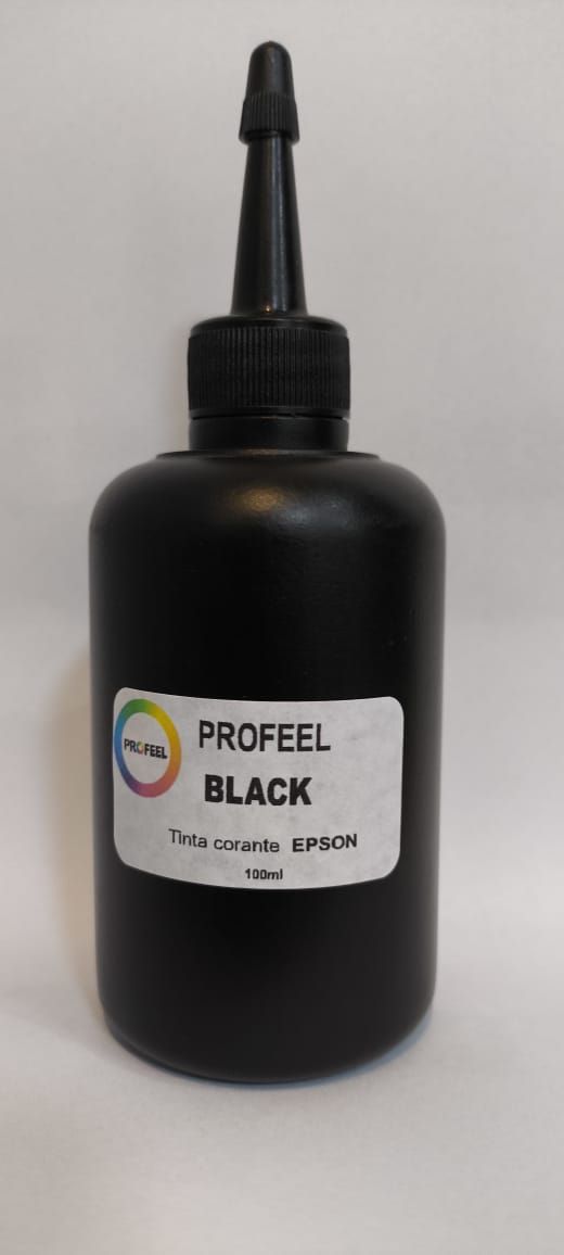 Tinta Profeel Preta Pigmentada Epson Compatível – Frasco 100ml