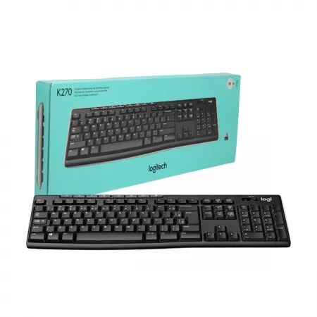 Teclado Logitech K270 Sem Fio – ABNT2 com Tecnologia Unifying, Preto