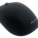 Mouse Sem Fio Multilaser MO212 – Emborrachado, USB, 1200 DPI, Preto